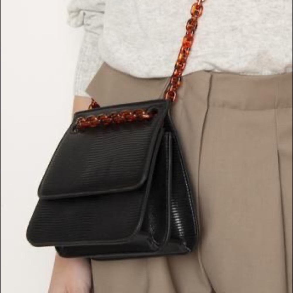 The frankie shop - Embossed Black Bag